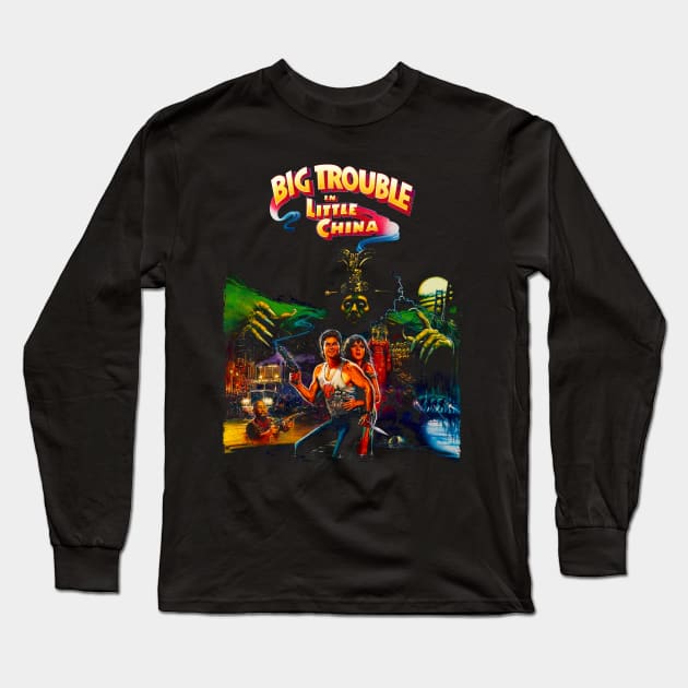 Retro Big Trouble Long Sleeve T-Shirt by OniSide